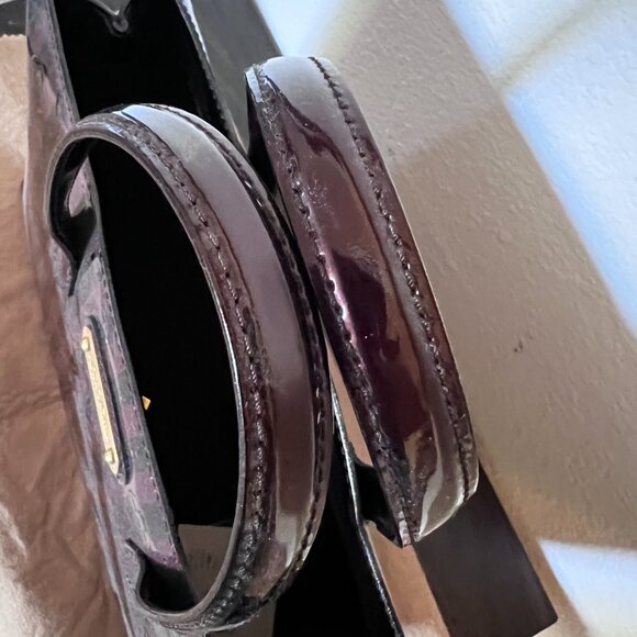 Louis Vuitton vernis Rayures Wilshire PM amarante- guaranteed authentic - Picture 6 of 14